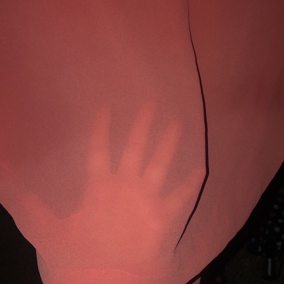 Sheer Orange Top with white embroidery - Small - excellent condition - Picture 3 of 5